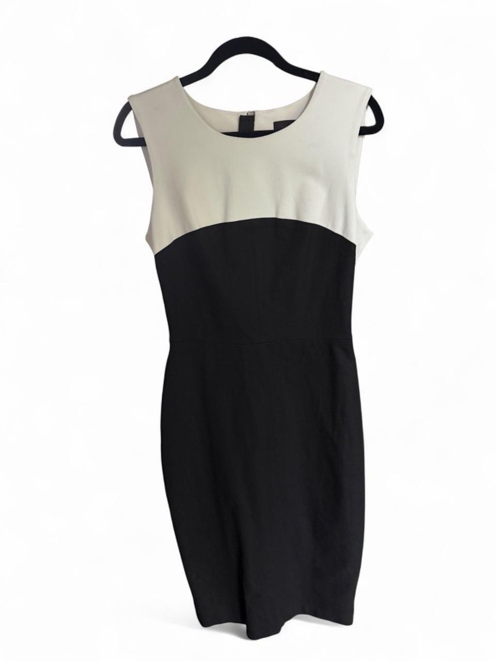Roans Mouret x Banana Republic size 2 Black & Cream Sleeveless Sheath Dress